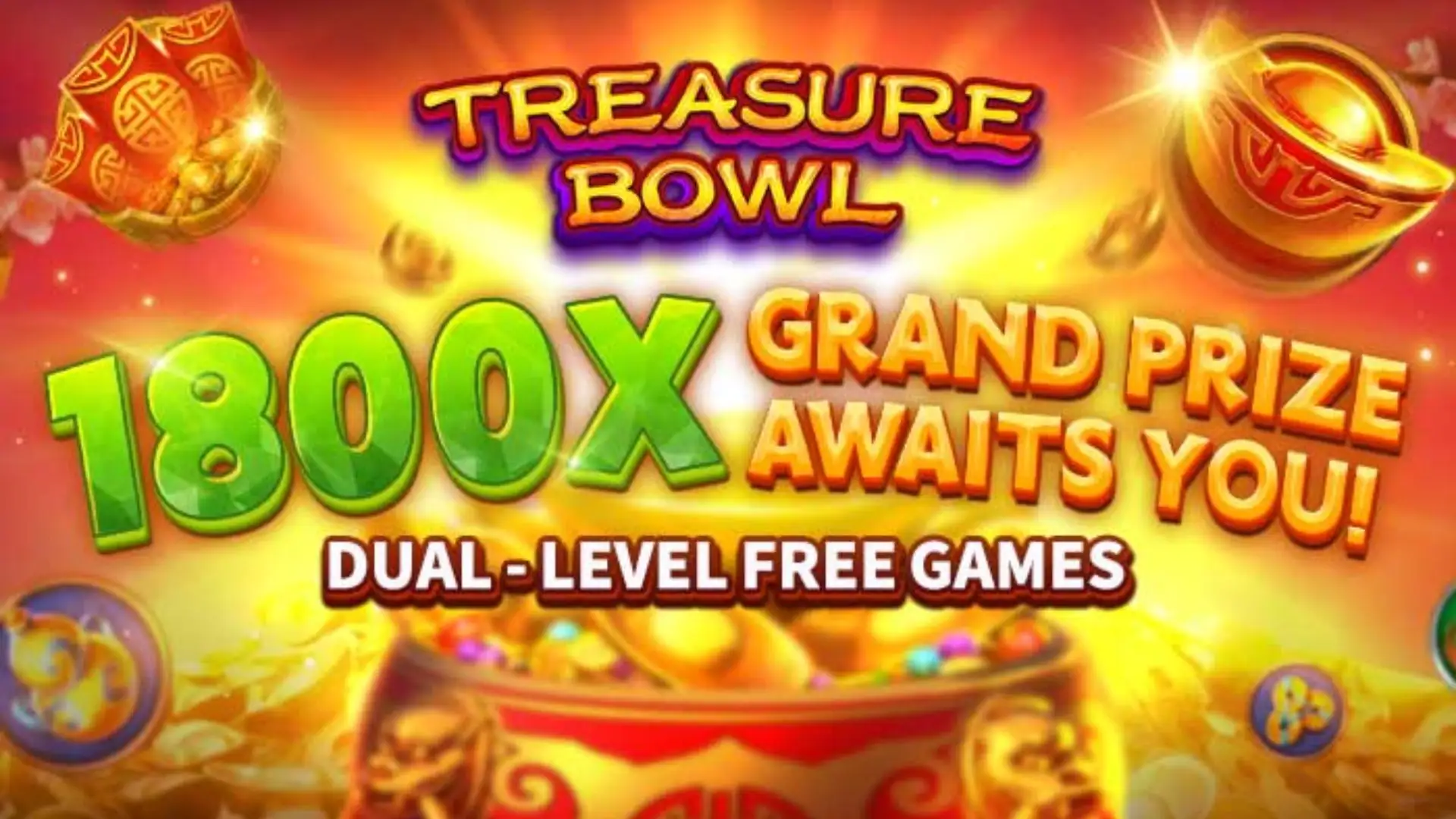 Multiplicadores Treasure Bowl 54bet - 7777x Máximo com Tigela Dourada